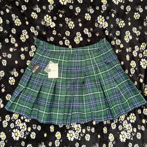 plaid pleated skirt